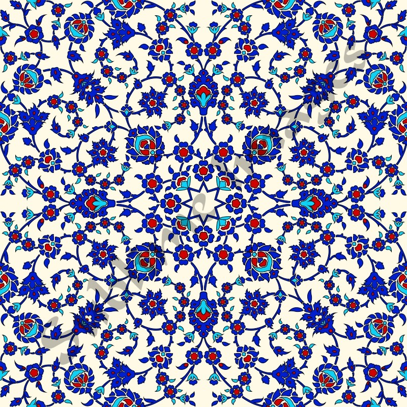 IO012C - Oriental and Islamic Tiles - Reproduction Ceramic or Glass