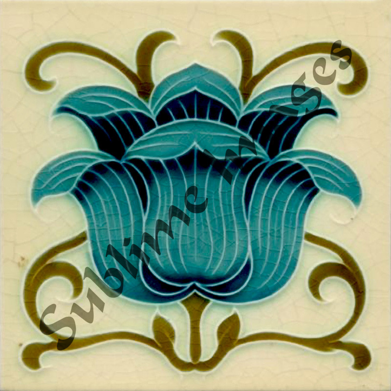 AN073 - Art Nouveau Tiles - Reproduction Ceramic or Glass Tiles