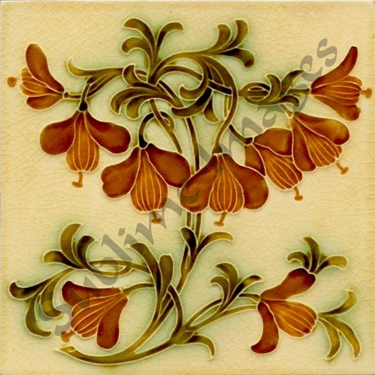 AN086 - Art Nouveau Tiles - Reproduction Ceramic or Glass Tiles