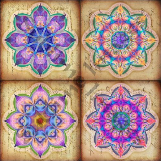 Healing Mandala coasters