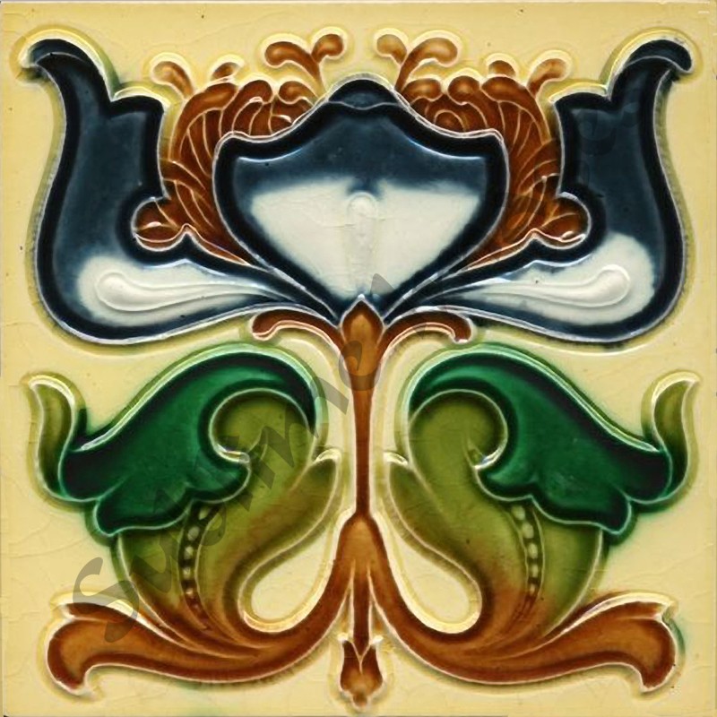 AN091 - Art Nouveau Tiles - Reproduction Ceramic or Glass Tiles